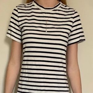 striped T-shirt dress